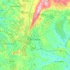 Mapa topográfico Rio Maior, mapa de relieve, mapa de altitud