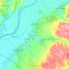 Mapa topográfico Alpiarça, mapa de relieve, mapa de altitud