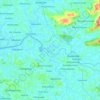 Mapa topográfico Chaliyar River, mapa de relieve, mapa de altitud